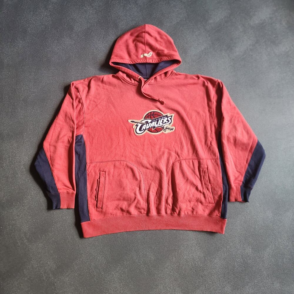 Vintage Y2K Cleveland Cavaliers Red Boxy Baggy Hoodie 3XL